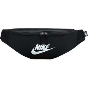 Nike Heritage Waistpack 3L Belt Fanny Pack Black White Zipper Pockets DB0490 010